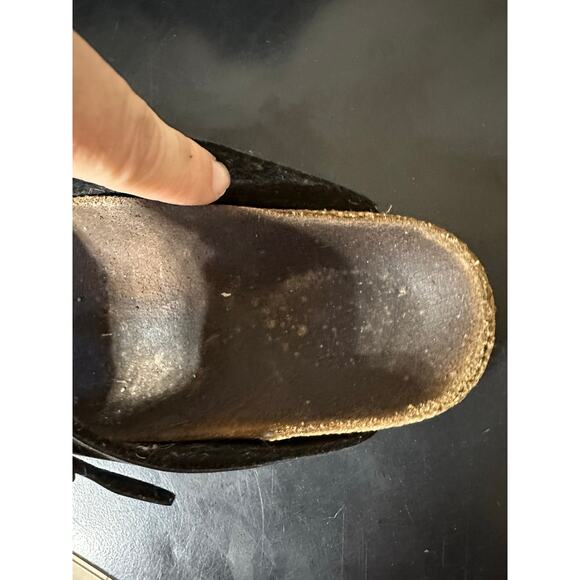 Birkenstock Double Strap Sandals Womens 37 US 6 Black Leather Slip On Shoes Boho - Picture 9 of 9